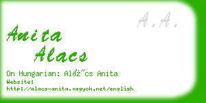 anita alacs business card